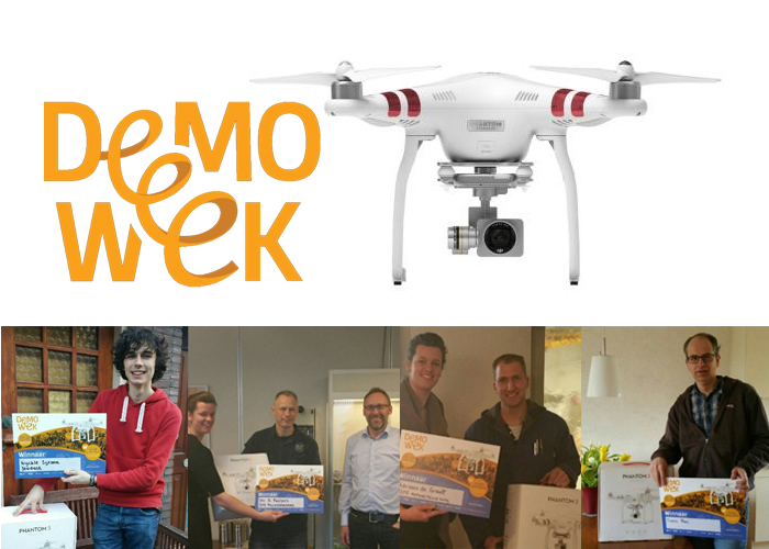 De winnaars van de Demoweek actie tijdens de TechniShow