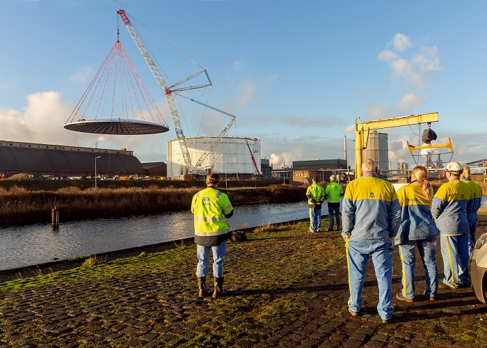 Hijssen dak Tata Steel