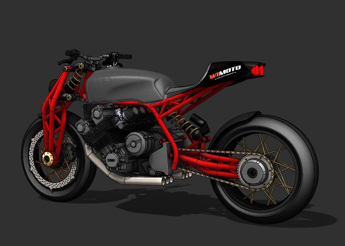 Cafe-racer HONDA CBX1000 WiMoto redesign aa