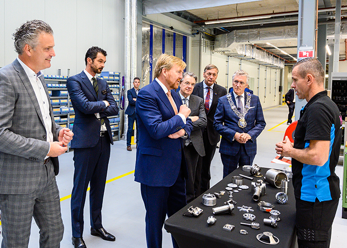 Tijdens een rondgang over de Campus  bezocht de koning KMWE, Summa College en Fieldlab Flexible Manufacturing. (Foto’s: BIC/SDKVastgoed) 