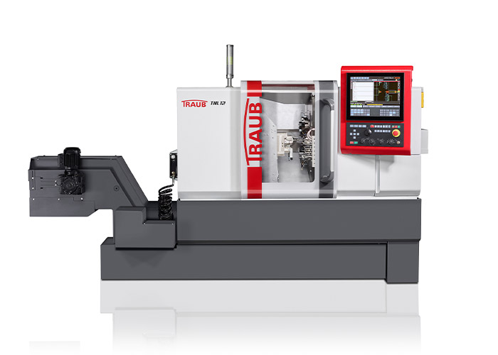 De nieuwe langdraaiautomaat Traub TNL12 heeft een compactere bouw met verbeterde kinematica ten opzichte van zijn voorganger. Dat geeft duidelijke productiviteitsverbeteringen bij kleine precisie-draaidelen.