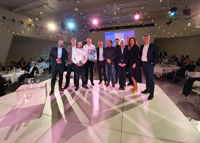 Alle winnaars van de TechniShow Innovation Awards samen op de foto.
