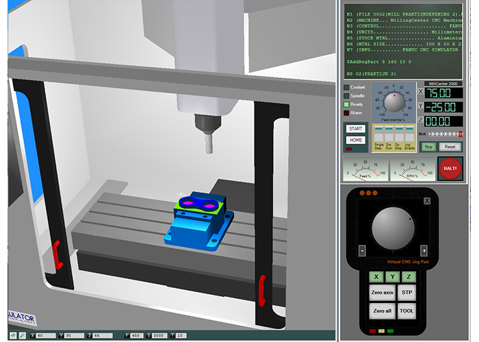 Fanuc 3D CNC Simulator Pro frezen. 