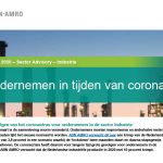 . In de publicatie ‘Ondernemen in tijden van corona’ stelt ABN AMRO dat het anderhalvemeter-protocol binnen de industrie goed te implementeren is.