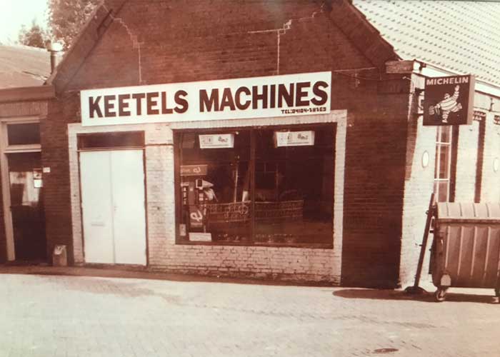 De eerste vestiging van Keetels Machines in 1989.