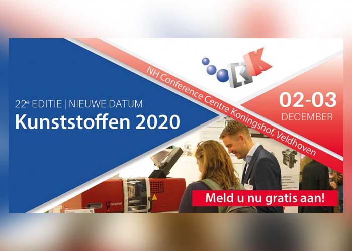 De vakbeurs Kunststoffen 2020 wordt verplaatst van september naar 2 en 3 december 2020.