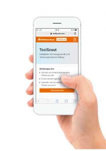 Toolscout is een intelligente service om het juiste gereedschap te zoeken. Je geeft in welk materiaal en welke diepte je moet boren en Toolscout geeft je de beste opties daarvoor.