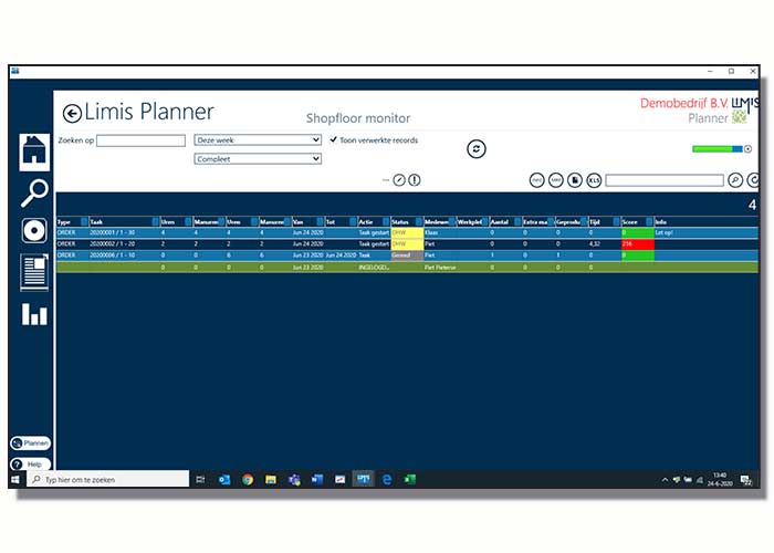 De module Shop Floor Control in de planningssoftware van Limis bevat tal van nieuwe functionaliteiten.