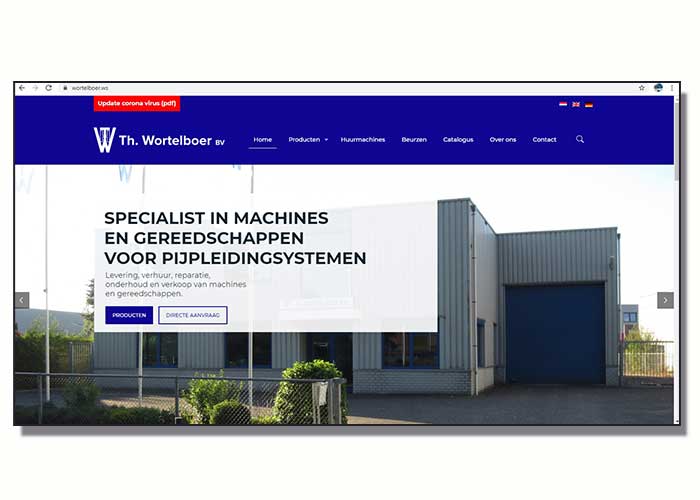 De nieuwe website biedt een duidelijk overzicht van het programma van Wortelboer, alsmede het verhuurprogramma.