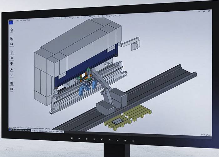 Met de TecZone Bend programmeersoftware kunnen buigprogramma’s in enkele seconden worden gemaakt.