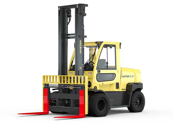 De nieuwe Hyster J7.0-9.0XNL-serie is emissievrij en beschikt over een hefvermogen van 7-9 ton.