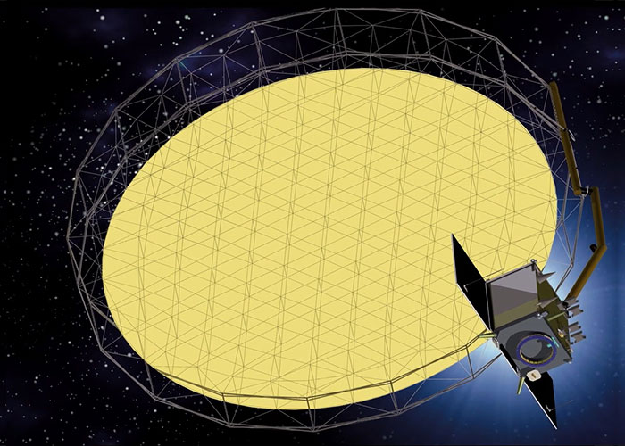 In het kader van het EU-project ‘Large European Antenna’ (LEA) is een reflector met een diameter van 8 meter gebouwd. In augustus is gestart met de productie van het metalen gaas dat wordt gebruikt voor het bekleden van de reflector.