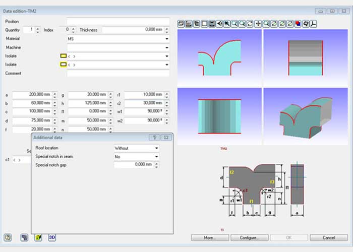 Lantek Expert Duct, een softwaremodule voor de berekening van HVAC- en DUCT-figuren.