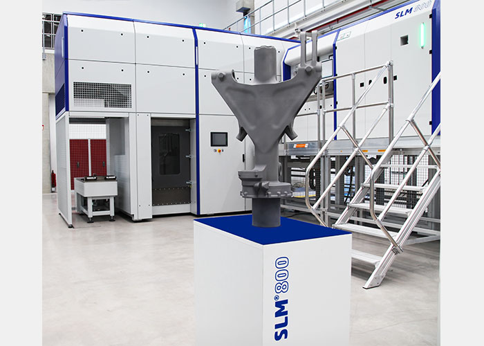 Het onderdeel van een neuslandingsgestel dat 3D-geprint is door Safran Landing Systems en SLM Solution.