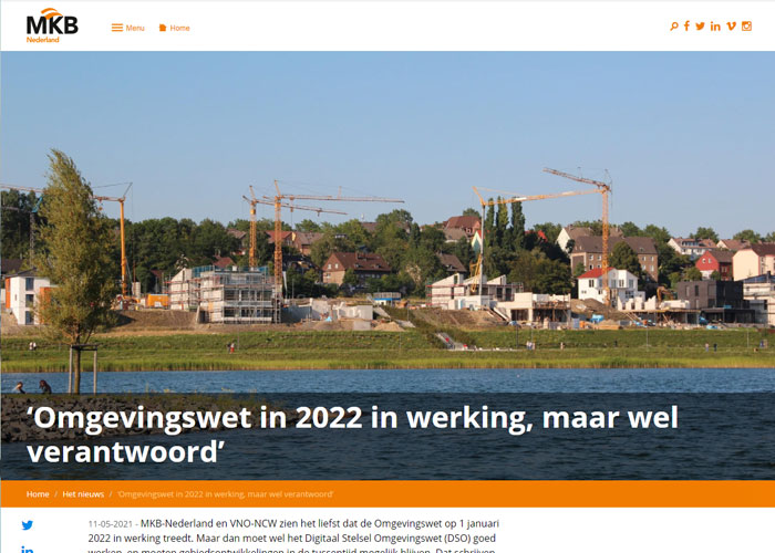 Inwerkingtreding van de Omgevingswet zonder een goed functionerend DSO gaat ondernemers veel last, kosten en frustratie opleveren.