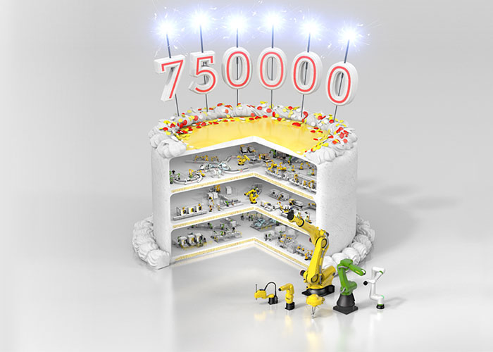 Fanuc heeft zijn 750.000ste industriële robot geproduceerd.