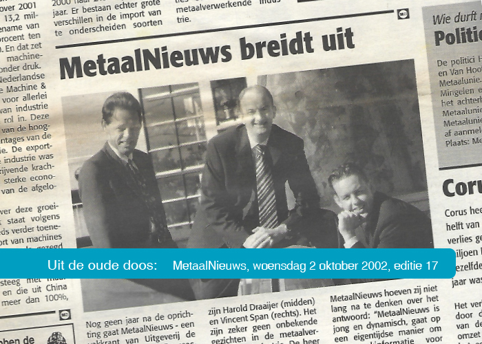 Het speciale jubileum magazine van 20 jaar MetaalNieuws