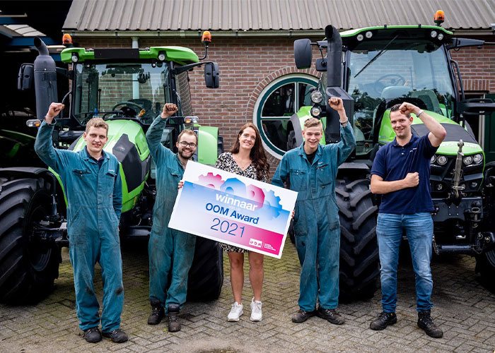 Landbouwmechanisatiebedrijf W.H. de Bruijn uit Lexmond heeft dit weekend de OOM Award 2021 voor de regio Midden-Nederland in de wacht gesleept. Foto: Olivier Huisman