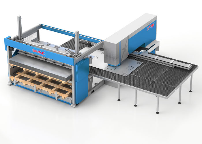 De Euromac XT ponsmachine kan op ieder moment plug & play met de beladingsunit worden uitgebreid.