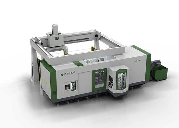 De Uniaxle is de nieuwe CNC-machine van Unisign voor de bewerking van vrachtwagenachterassen in één opspanning.