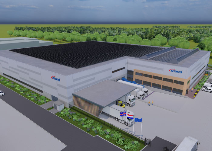 De realisatie van een nieuw, 12.000 vierkante meter groot magazijn is de eerste stap van Marels uitbreiding in Boxmeer.