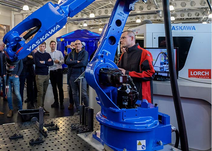 Tijdens de bijeenkomst met de Lorch Industriële Partners in het Welding Solution Center van Certilas werden diverse automatiseringsmogelijkheden live gedemonstreerd