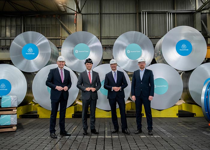 bluemint Steel is volgens thyssenkrupp Steel gebaseerd op echte CO2 reducties in de productie, die klanten kunnen meenemen hun eigen kooldioxide balans (Scope 3).