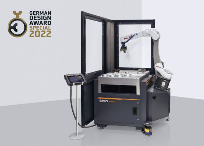 Het GARANT Automation beladingssysteem Basic neemt het onbemand beladen van bewerkingsmachines met onbewerkte onderdelen over en is ook compatibel met oudere machines.