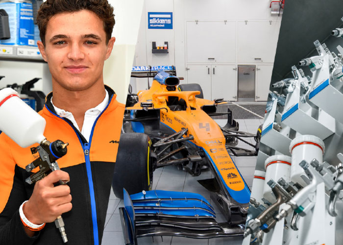 F1-coureur Lando Norris onderstreept de nieuwe samenwerking tussen McLaren Racing en AkzoNobel. AkzoNobel gaat meer doen dan hoogwaardige coatings leveren.