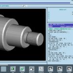 Fanuc CNC Guide Simulatiescherm.