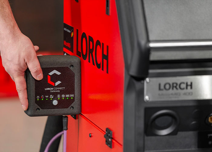 Transparantie in de lasproductie: Alle belangrijke productiegegevens kunnen gemakkelijk worden geregistreerd en geëvalueerd via Lorch Connect.