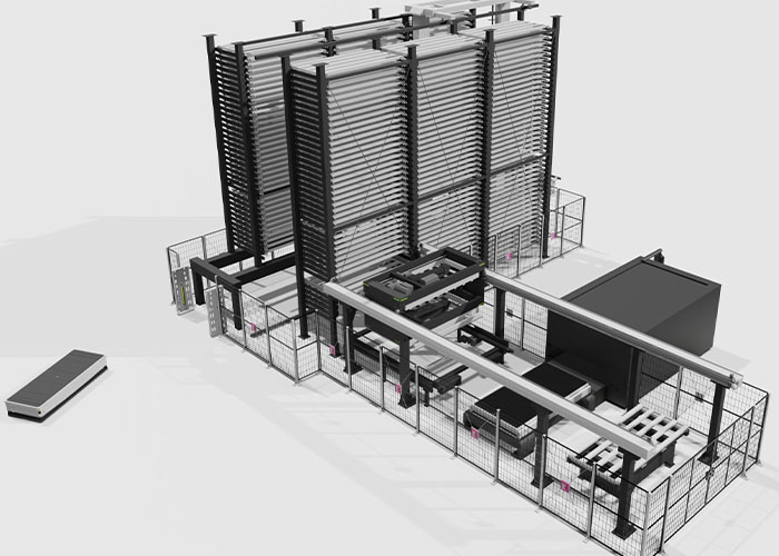 Met de LaserFLEX automatiseringslijn kunnen in minder dan 90 seconden platen worden gewisseld.