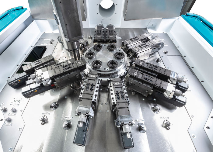 De Index MS24-6 CNC-multispindel draaibank is een bijzondere verschijning.