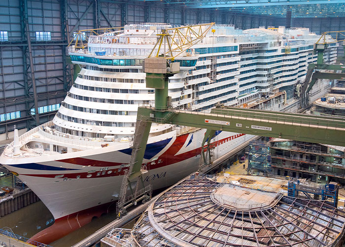 Doel van het KISSS-project is de efficiëntie bij de productie van omvangrijke en complexe scheepsconstructies te verhogen. (foto: Meyer Werft / David Hecker von Aschwege)