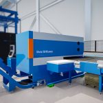 Het nieuwe gecombineerde pons- en knipsysteem Shear Brilliance is gebaseerd op de nieuwste composietmaterialen, servo-elektrische technologie en lineaire aandrijvingen.