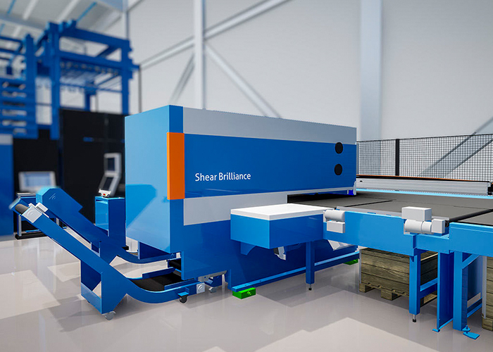 Het nieuwe gecombineerde pons- en knipsysteem Shear Brilliance is gebaseerd op de nieuwste composietmaterialen, servo-elektrische technologie en lineaire aandrijvingen.