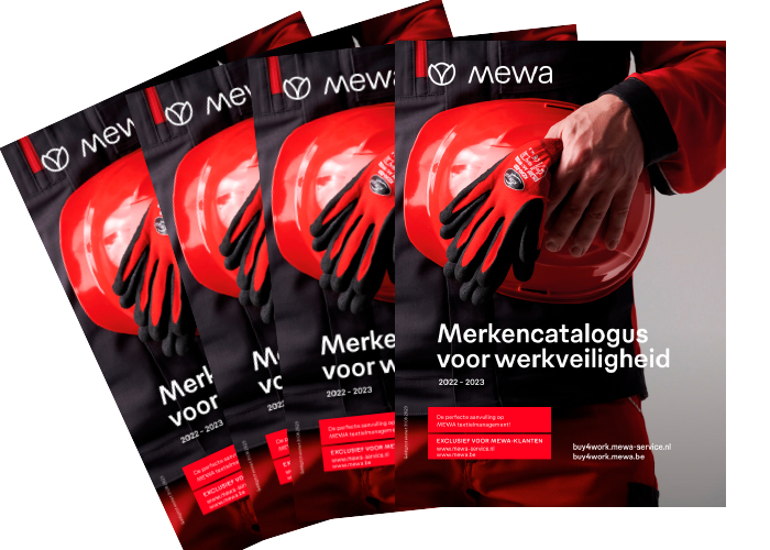 De nieuwe merkencatalogus voor arbeidsveiligheid van Mewa. Het complete assortiment is ook via de webshop verkrijgbaar. (Foto: Mewa)