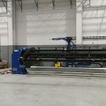 In de manipulator van de nieuwe installatie kan tot 5 meter gespannen worden.