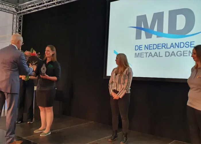 Uitreiking van de Vakvrouw Metaal Award in 2021.