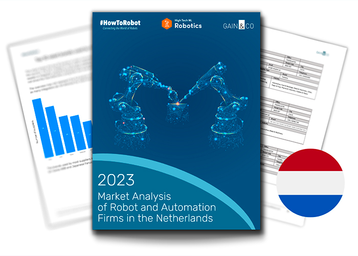 Het robot marktrapport 2023 geeft een inzage in de primaire robot- en automatiseringsbedrijven in Nederland, inclusief robotfabrikanten, integratoren, distributeurs, adviseurs en componenten leveranciers.