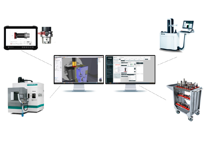 TopSolid Shopfloor verbindt NC-programma's, gereedschaps- en productiegegevens met alle systemen in de productieomgeving en genereert zo een digitale fabriek.