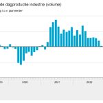 De gemiddelde dagproductie van de Nederlandse industrie was in mei 9,2 procent lager dan in mei 2022. Van april op mei steeg de productie met 1,2 procent.