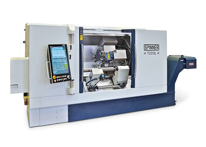 De TC610L is de nieuwe CNC-draaibank van Spinner. De machine is geschikt voor de bewerking van lange draaidelen.