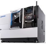 Een wereldpremière op de stand van Okuma is het horizontale bewerkingscentrum MB-5000HII met snelle automatisering met een hogere productiviteit en een nieuw machineontwerp.