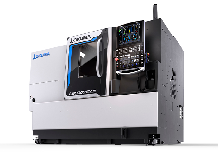 Een wereldpremière op de stand van Okuma is het horizontale bewerkingscentrum MB-5000HII met snelle automatisering met een hogere productiviteit en een nieuw machineontwerp.