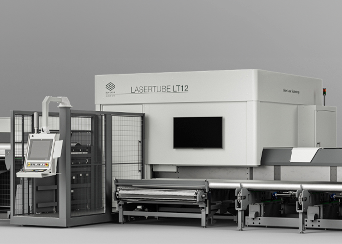 De nieuwe buislaser Lasertube LT12 is voor het lasersnijden van buizen en metalen profielen met diameters van 25 tot 305 mm. Een bewerkingsgamma dat tot nu toe ontbrak in het machineportfolio van BLM.
