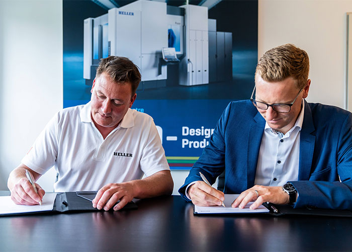 Thorsten Schmidt, CEO van Gebr. Heller Maschinenfabrik, en Christoph Geigges, president van Walter, verwachten veel van hun technologie- en ontwikkelingspartnerschap.