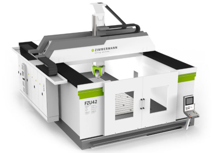 F. Zimmermann bouwt stabiele en dynamische portaalfreesmachines. De nauwkeurigheid wordt verkregen dankzij het thermosymmetrische ontwerp.