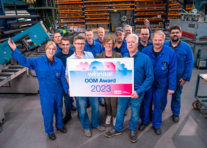 De laatste winnaar van de OOM Award 2023: het team van metaalbedrijf De Lepper in Doetinchem.