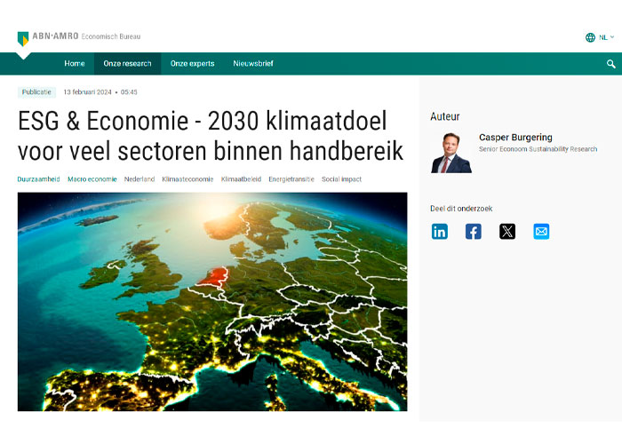 In het ABN AMRO rapport wordt voor 21 belangrijke sectoren voor de Nederlandse economie de impact van koolstofarme technologieën meer in detail besproken.